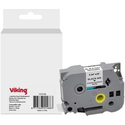 Ruban d'étiquetage Viking Tze-251 Brother noir sur blanc