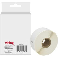 Rouleau d'étiquettes viking s0722520 dymo noir sur blanc