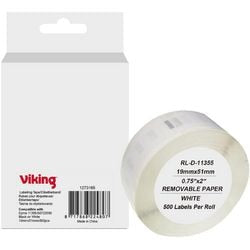 Rouleau d'étiquettes viking s0722550 dymo noir sur blanc
