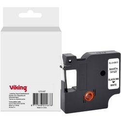 Ruban d'étiquetage viking s0720780 dymo noir sur blanc