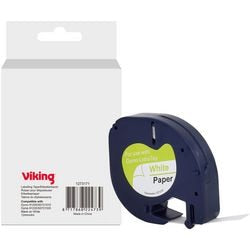 Ruban d'étiquetage viking s0721510 dymo noir sur blanc
