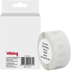 Rouleau d'étiquettes viking s0722460 dymo noir sur blanc