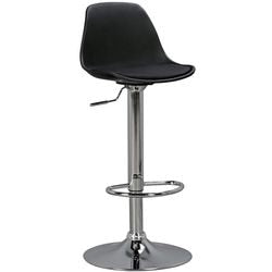 Tabouret de bar amstyle spm2001 cuir artificiel noir 110 kg 400 x 400 x 1 040 mm