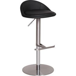 Tabouret de bar Wohnling cuir artificiel noir 110 kg 430 x 430 x 900 mm
