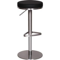 Tabouret de bar Wohnling cuir artificiel noir 110 kg 380 x 380 x 820 mm