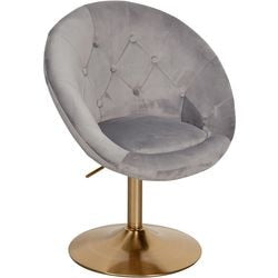 Chaise longue Wohnling tissu gris 120 kg 700 x 700 x 1 000 mm