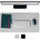 Leitz grand sous-main en cuir 70x36 cm - cuir recyclé - antidérapant - pour clavier souris - gris