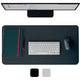 Leitz grand sous-main en cuir 70x36 cm - cuir recyclé - antidérapant - pour clavier souris - gris foncé