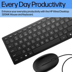 Clavier et souris hp noir 110,9 mm x 426,2 mm x 16,7 mm