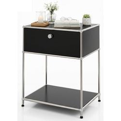 Table d'appoint floordirekt concept noir epure 400 mm x 500 mm x 650 mm