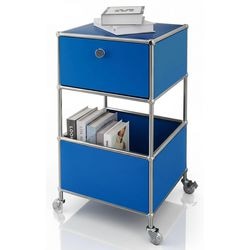 Table d'appoint floordirekt concept bleu épure 400 mm x 400 mm x 690 mm