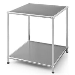 Table d'appoint floordirekt concept gris épure 400 mm x 400 mm x 460 mm