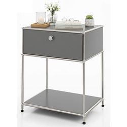 Table d'appoint floordirekt concept gris épure 400 mm x 500 mm x 650 mm