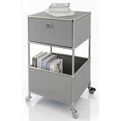 Table d'appoint floordirekt concept gris épure 400 mm x 400 mm x 690 mm