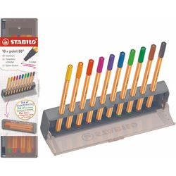 Stabilo point 88 - feutres fins premium - set de clics - 10 couleurs différentes