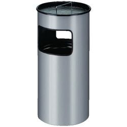 Poubelle à cendres et déchets 70x33cm 22,5l argent