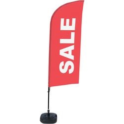 Beach flag showdown bfaw310-wt21-i102 autoportant rouge