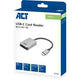 Act Connectivité Lecteur de carte USB-C pour SD et Micro SD, SD 4.0 UHS-I