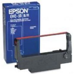 Ruban epson c4s015376 noir, rouge