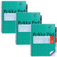 Bloc de lecture pukka métallisé à carreaux vert 200 pages 3 pièces