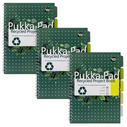 Bloc de cours pukka recyclé A4 ligné vert 200 pages 3 pièces