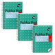 Bloc de lecture pukka métallisé a6 à carreaux vert 200 pages 3 pièces