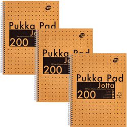 Bloc de cours pukka kraft jotta a4 filaire marron 200 pages paquet de 3