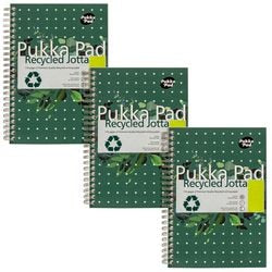 Bloc de cours pukka recyclé a5 ligné vert 110 pages 3 pièces