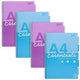 Bloc de lecture pukka essentials a4 assortiment de couleurs à carreaux 200 pages 4 pièces