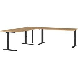 Bureau d'angle germania agenda chêne 2 400 (l) x 2 200 (p) x 910 (h) mm