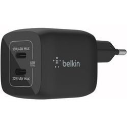 Belkin Boostcharge Pro 2-POORT USB-C GAn Mur Wall avec P