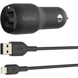 Chargeur de voiture belkin noir 24 w
