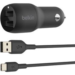 Chargeur de voiture belkin noir 24 w