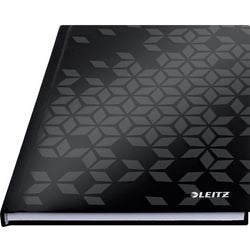Bloc-notes Leitz Wow A5 à carreaux couverture souple non perforée noir