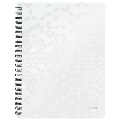 Bloc de lecture leitz wow a4 à carreaux couverture souple perforé blanc
