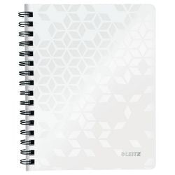 Bloc de lecture leitz wow a5 à carreaux couverture souple perforé blanc