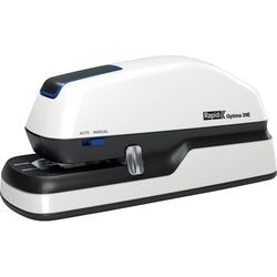 Agrafeuse électrique rapide sans contact optima 20e - capacité d'agrafage jusqu'à 20 feuilles - blanche