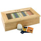 Coffre à thé esmeyer 400-2354 beige 33,5 x 20 cm
