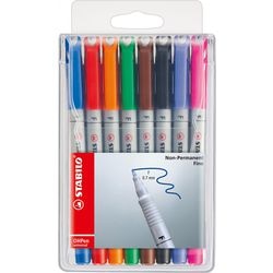 Marqueur fin effaçable Stabilo ohpen en étui - 8 pcs.