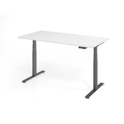 Bach bureau assis-debout marteau vlxk6516 w g bois blanc, métal