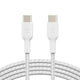 Câble de chargement Belkin cab004bt1mwh2pk blanc USB-C mâle vers USB-C mâle