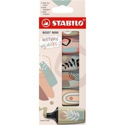 Stabilo boss mini - surligneur - naturevibes - étui de 6 couleurs