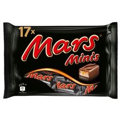 Mini tablette de chocolat Mars Minis 17 pièces de 18 g