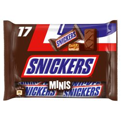 Mini tablette de chocolat Snickers minis 17 pièces de 18 g