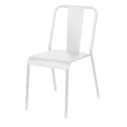 Chaise nova meet powered by paperflow acier galvanisé 470 x 550 x 810 mm blanc