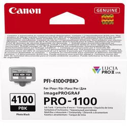 Cartouche d'encre canon pfi-4100pbk photo noire originale