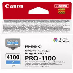 Cartouche d'encre canon pfi-4100c cyan originale