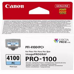 Cartouche d'encre canon pfi-4100pc photo cyan originale