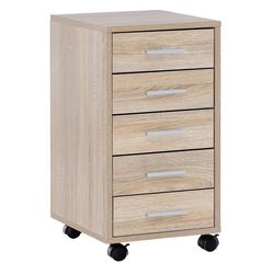 Caisson à tiroirs Wohnling 5 tiroirs 330 (l) x 380 (p) x 630 (h) mm