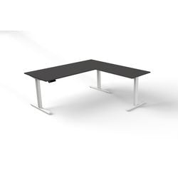 Bureau assis-debout Kerkmann Move 3 en forme de L anthracite